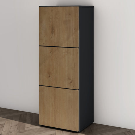 glasvilla Schuhschrank Schuhkommode mit 3 Schränken BTH: 45x36x120 cm Schuhregal Möbel Schuhschrank02