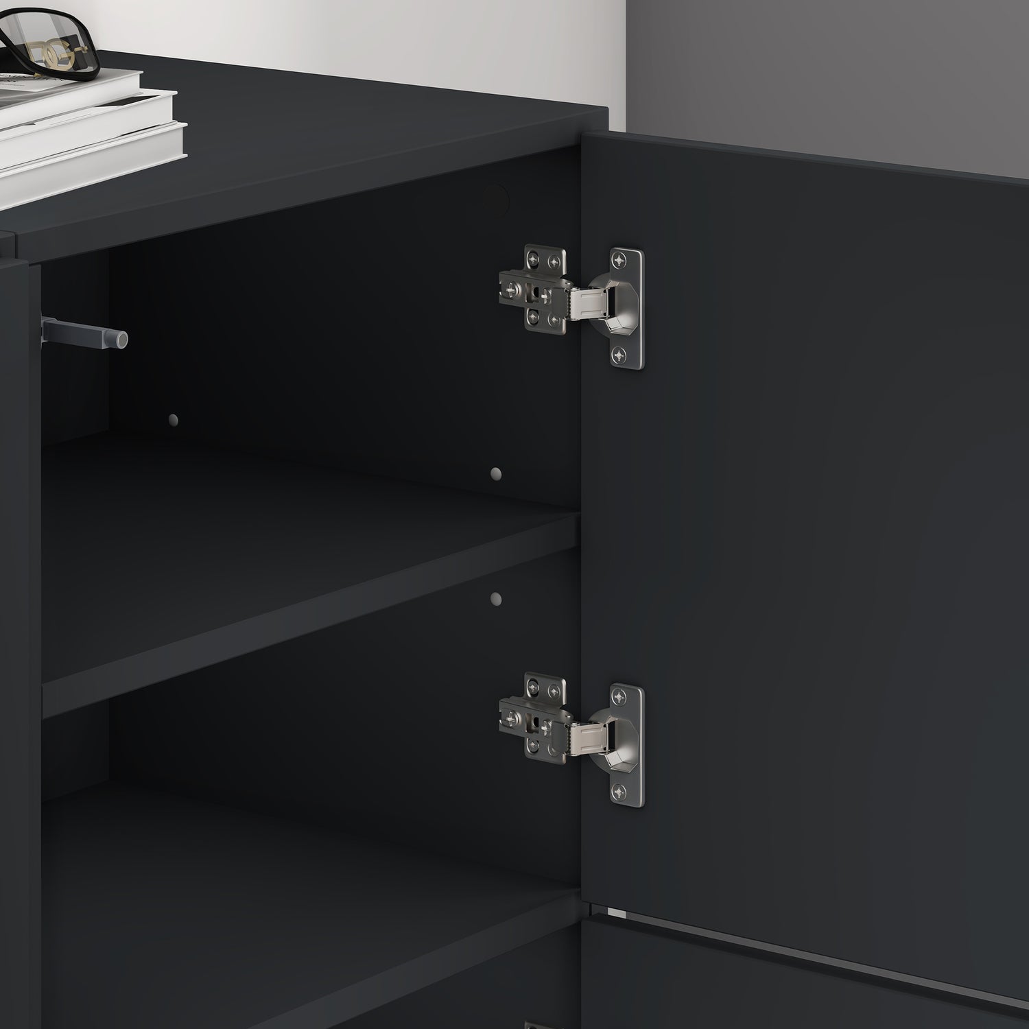 glasvilla Schuhschrank Schuhkommode mit 3 Schränken BTH: 45x36x120 cm Schuhregal Möbel Schuhschrank02