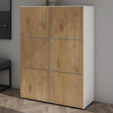 glasvilla Schuhschrank Schuhkommode mit 3 Schränken BTH: 45x36x120 cm Schuhregal Möbel Schuhschrank02