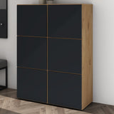 glasvilla Schuhschrank Schuhkommode mit 3 Schränken BTH: 45x36x120 cm Schuhregal Möbel Schuhschrank02