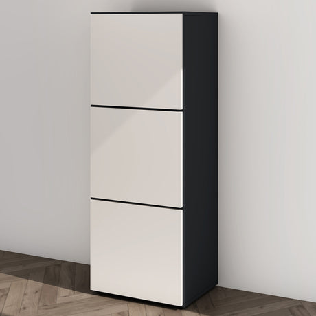 glasvilla Schuhschrank Schuhkommode mit 3 Schränken BTH: 45x36x120 cm Schuhregal Möbel Schuhschrank02