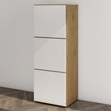 glasvilla Schuhschrank Schuhkommode mit 3 Schränken BTH: 45x36x120 cm Schuhregal Möbel Schuhschrank02