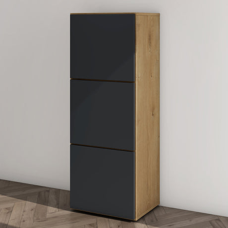 glasvilla Schuhschrank Schuhkommode mit 3 Schränken BTH: 45x36x120 cm Schuhregal Möbel Schuhschrank02