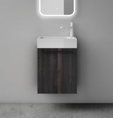 glasvilla Badmöbelset Kleiner Waschbeckenunterschrank 46 cm Unterschrank mit Weiß Waschschbecken aus Mineralguss für Gäste-WC Pisa