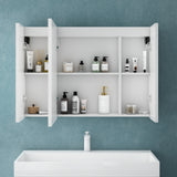 glasvilla Spiegelschrank Bad mit LED Beleuchtung Badezimmerschrank Hängeschrank Badezimmerspiegel Spiegelschrank-04