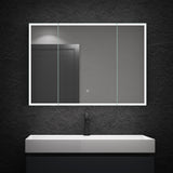 glasvilla Spiegelschrank Bad mit LED Beleuchtung Badezimmerschrank Hängeschrank Badezimmerspiegel Spiegelschrank-04