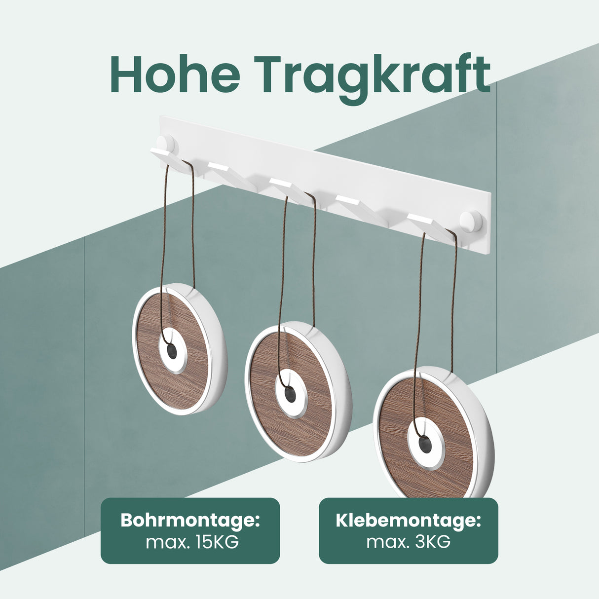 glasvilla Appendiabiti da Parete, Attaccapanni da Muro in Acciaio Inossidabile Appendiabiti per Camera da Letto, Ingresso, Cucina, Stalo-02+03