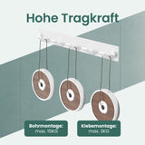 glasvilla Appendiabiti da Parete, Attaccapanni da Muro in Acciaio Inossidabile Appendiabiti per Camera da Letto, Ingresso, Cucina, Stalo-02+03