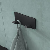 glasvilla Wandgarderobe Wandhaken aus Aluminium Garderobe mit klappbaren Haken Garderobenleiste Garderobenhaken Kleiderhaken Stalo-04+05