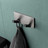 glasvilla Wandgarderobe Wandhaken aus Aluminium Garderobe mit klappbaren Haken Garderobenleiste Garderobenhaken Kleiderhaken Stalo-04+05