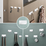 glasvilla Wandgarderobe Wandhaken aus Aluminium Garderobe mit klappbaren Haken Garderobenleiste Garderobenhaken Kleiderhaken Stalo-04+05