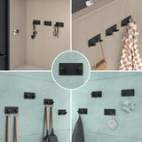 glasvilla Wandgarderobe Wandhaken aus Aluminium Garderobe mit klappbaren Haken Garderobenleiste Garderobenhaken Kleiderhaken Stalo-04+05