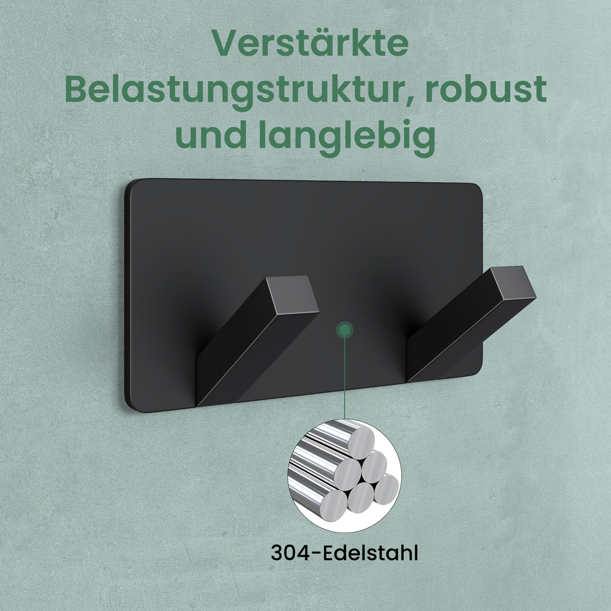 glasvilla Wandgarderobe Wandhaken aus Aluminium Garderobe mit klappbaren Haken Garderobenleiste Garderobenhaken Kleiderhaken Stalo-04+05