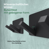 glasvilla Wandgarderobe Wandhaken aus Aluminium Garderobe mit klappbaren Haken Garderobenleiste Garderobenhaken Kleiderhaken Stalo-04+05