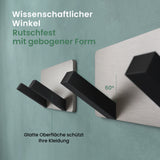 glasvilla Wandgarderobe Wandhaken aus Aluminium Garderobe mit klappbaren Haken Garderobenleiste Garderobenhaken Kleiderhaken Stalo-04+05