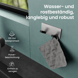 glasvilla Wandgarderobe Wandhaken aus Aluminium Garderobe mit klappbaren Haken Garderobenleiste Garderobenhaken Kleiderhaken Stalo-04+05