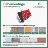 glasvilla Wandgarderobe Wandhaken aus Aluminium Garderobe mit klappbaren Haken Garderobenleiste Garderobenhaken Kleiderhaken Stalo-04+05