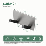 glasvilla Wandgarderobe Wandhaken aus Aluminium Garderobe mit klappbaren Haken Garderobenleiste Garderobenhaken Kleiderhaken Stalo-04+05