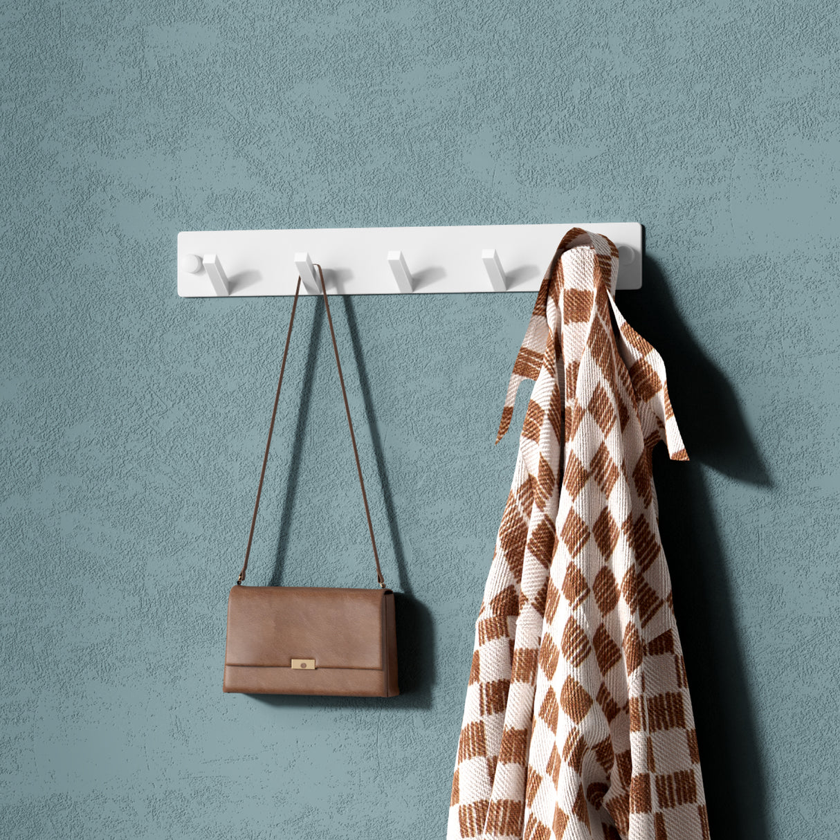 glasvilla Wandgarderobe Wandhaken aus Aluminium Garderobe mit klappbaren Haken Garderobenleiste Garderobenhaken Kleiderhaken Stalo-04+05