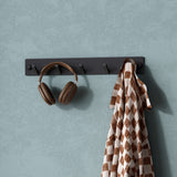 glasvilla Wandgarderobe Wandhaken aus Aluminium Garderobe mit klappbaren Haken Garderobenleiste Garderobenhaken Kleiderhaken Stalo-04+05