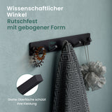 glasvilla Wandgarderobe Wandhaken aus Aluminium Garderobe mit klappbaren Haken Garderobenleiste Garderobenhaken Kleiderhaken Stalo-04+05