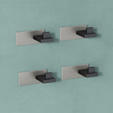 glasvilla Kleiderhaken Wandgarderobe Wandhaken aus Edelstahl Garderobenleiste Garderobenhaken Stalo-06+Stalo-07