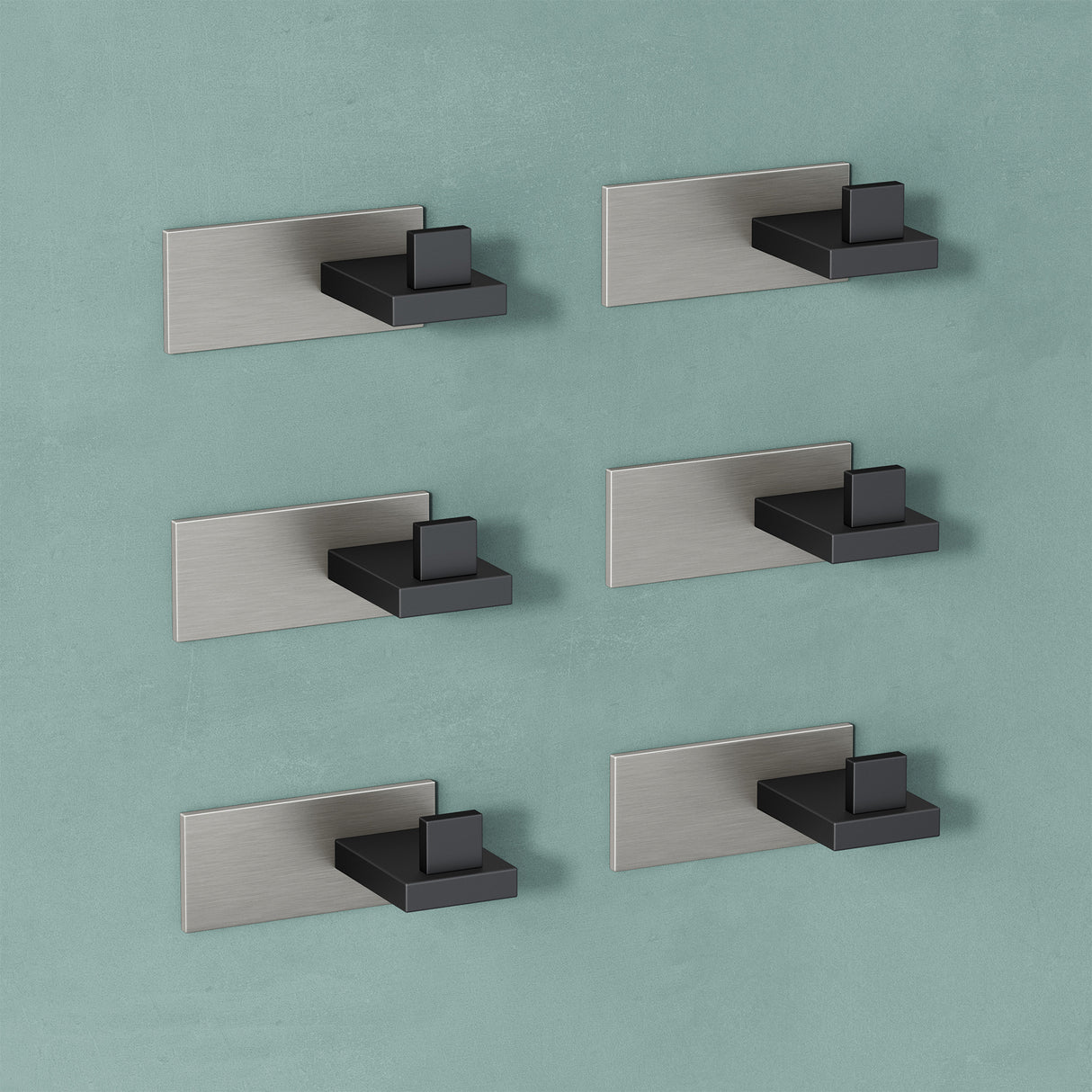 glasvilla Kleiderhaken Wandgarderobe Wandhaken aus Edelstahl Garderobenleiste Garderobenhaken Stalo-06+Stalo-07