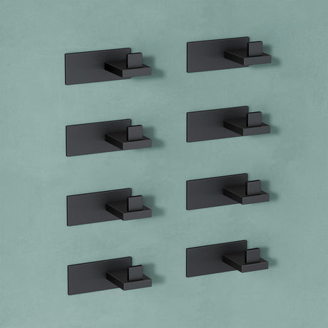 glasvilla Kleiderhaken Wandgarderobe Wandhaken aus Edelstahl Garderobenleiste Garderobenhaken Stalo-06+Stalo-07