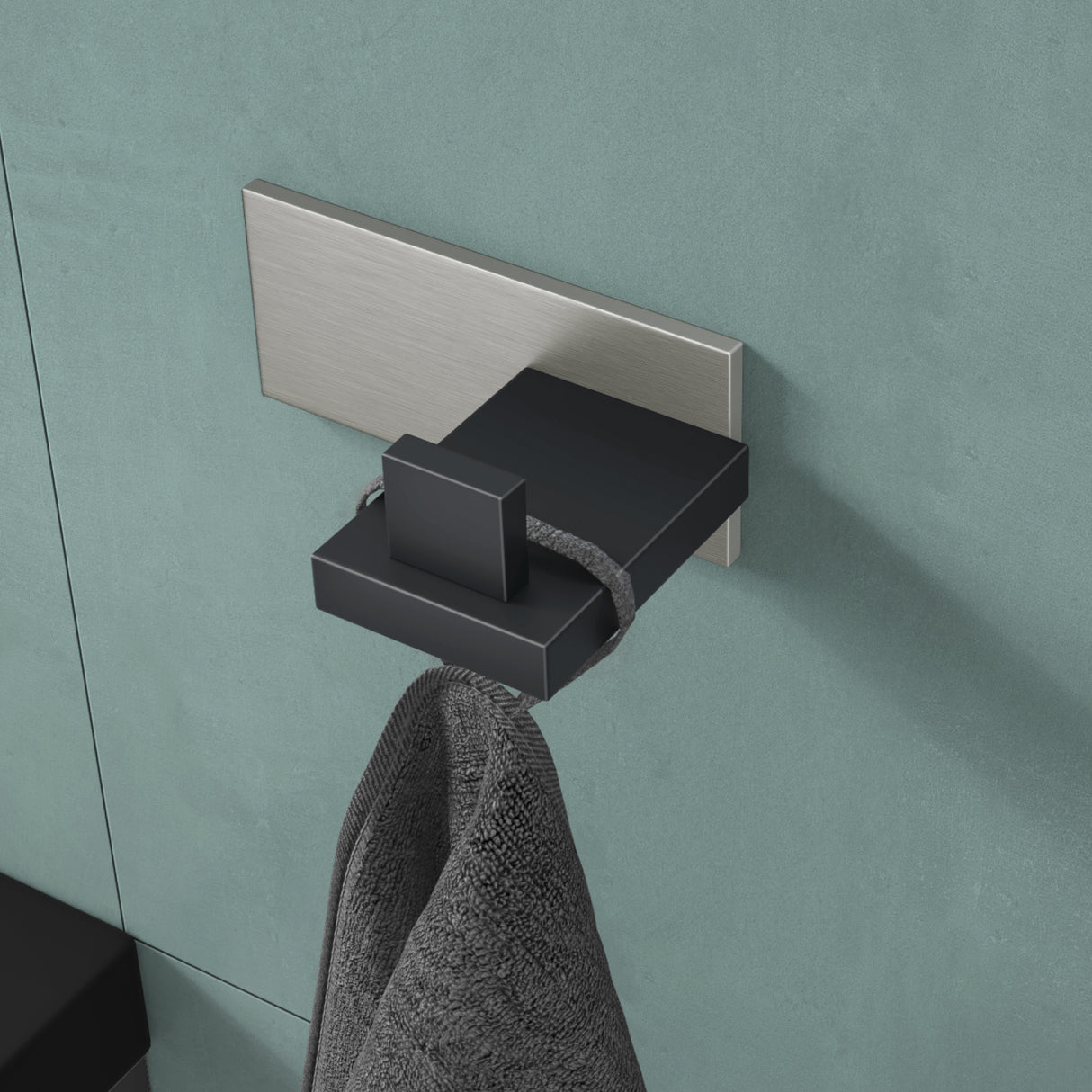 glasvilla Kleiderhaken Wandgarderobe Wandhaken aus Edelstahl Garderobenleiste Garderobenhaken Stalo-06+Stalo-07