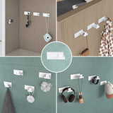 glasvilla Kleiderhaken Wandgarderobe Wandhaken aus Edelstahl Garderobenleiste Garderobenhaken Stalo-06+Stalo-07