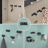 glasvilla Kleiderhaken Wandgarderobe Wandhaken aus Edelstahl Garderobenleiste Garderobenhaken Stalo-06+Stalo-07