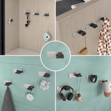 glasvilla Kleiderhaken Wandgarderobe Wandhaken aus Edelstahl Garderobenleiste Garderobenhaken Stalo-06+Stalo-07