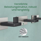 glasvilla Kleiderhaken Wandgarderobe Wandhaken aus Edelstahl Garderobenleiste Garderobenhaken Stalo-06+Stalo-07