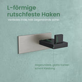 glasvilla Kleiderhaken Wandgarderobe Wandhaken aus Edelstahl Garderobenleiste Garderobenhaken Stalo-06+Stalo-07