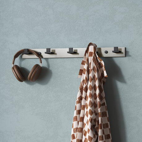 glasvilla Kleiderhaken Wandgarderobe Wandhaken aus Edelstahl Garderobenleiste Garderobenhaken Stalo-06+Stalo-07