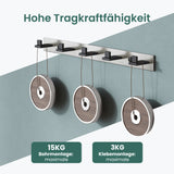 glasvilla Kleiderhaken Wandgarderobe Wandhaken aus Edelstahl Garderobenleiste Garderobenhaken Stalo-06+Stalo-07