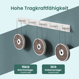 glasvilla Kleiderhaken Wandgarderobe Wandhaken aus Edelstahl Garderobenleiste Garderobenhaken Stalo-06+Stalo-07