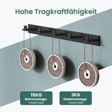 glasvilla Kleiderhaken Wandgarderobe Wandhaken aus Edelstahl Garderobenleiste Garderobenhaken Stalo-06+Stalo-07