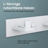 glasvilla Kleiderhaken Wandgarderobe Wandhaken aus Edelstahl Garderobenleiste Garderobenhaken Stalo-06+Stalo-07