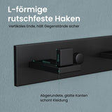 glasvilla Kleiderhaken Wandgarderobe Wandhaken aus Edelstahl Garderobenleiste Garderobenhaken Stalo-06+Stalo-07