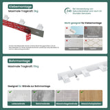 glasvilla Kleiderhaken Wandgarderobe Wandhaken aus Edelstahl Garderobenleiste Garderobenhaken Stalo-06+Stalo-07