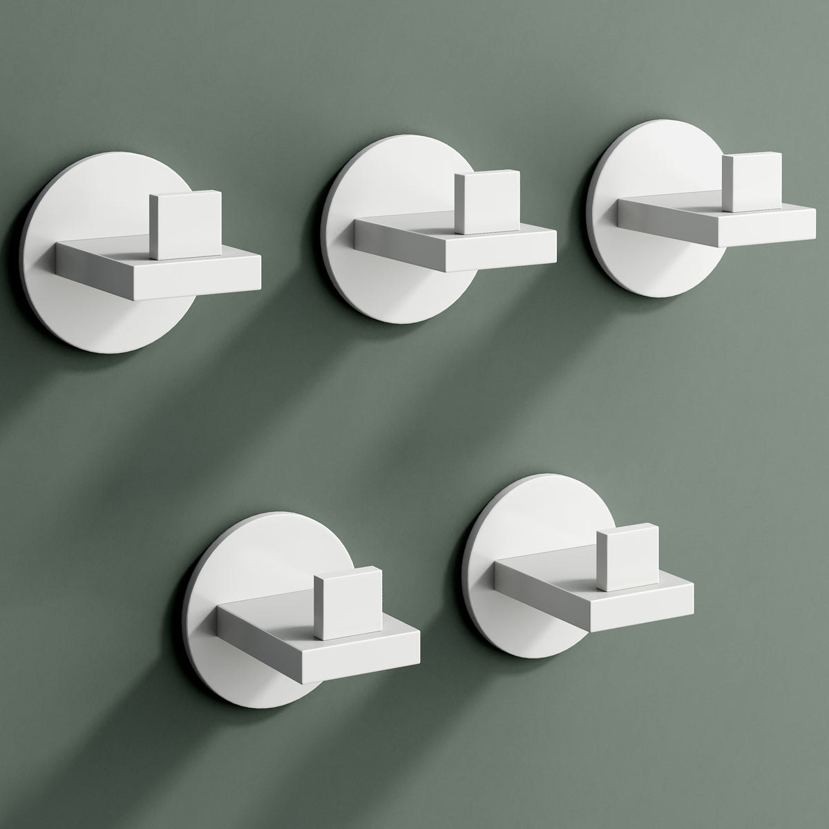 glasvilla Kleiderhaken Wandgarderobe Wandhaken aus Edelstahl Garderobenleiste Garderobenhaken Stalo-08+Stalo-09