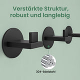 glasvilla Kleiderhaken Wandgarderobe Wandhaken aus Edelstahl Garderobenleiste Garderobenhaken Stalo-08+Stalo-09