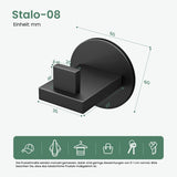 glasvilla Kleiderhaken Wandgarderobe Wandhaken aus Edelstahl Garderobenleiste Garderobenhaken Stalo-08+Stalo-09