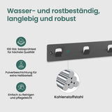 glasvilla  Kleiderhaken ohne Bohren Wandgarderobe Wandhaken mit 5 Haken Garderobenleiste Garderobenhaken  Stalo-14