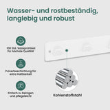 glasvilla  Kleiderhaken ohne Bohren Wandgarderobe Wandhaken mit 5 Haken Garderobenleiste Garderobenhaken  Stalo-14