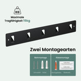 glasvilla  Kleiderhaken ohne Bohren Wandgarderobe Wandhaken mit 5 Haken Garderobenleiste Garderobenhaken  Stalo-14