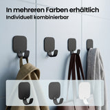 glasvilla Kleiderhaken 4 Stück, Garderobenhaken ohne bohren aus Aluminiumlegierung, Wandhaken  Stalo-15