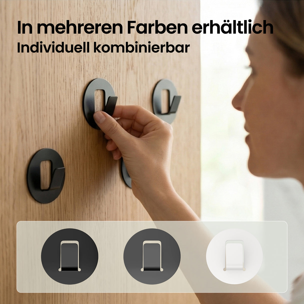 glasvilla  Kleiderhaken 4 Stück Wandgarderobe Wandhaken aus Aluminiumlegierung Garderobenleiste Garderobenhaken  Stalo-16