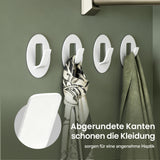 glasvilla  Kleiderhaken 4 Stück Wandgarderobe Wandhaken aus Aluminiumlegierung Garderobenleiste Garderobenhaken  Stalo-16